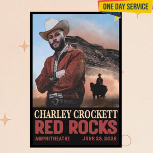 Charley Crockett Red Rocks Amphitheatre Morrison Co June 25 2025 Poster